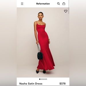 Nasha Red Silk Reformation dress